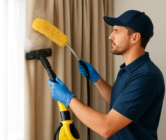 Trusted curtain steam cleaning technician Matty Curtain Cleaning pleasure-point-nsw QLD