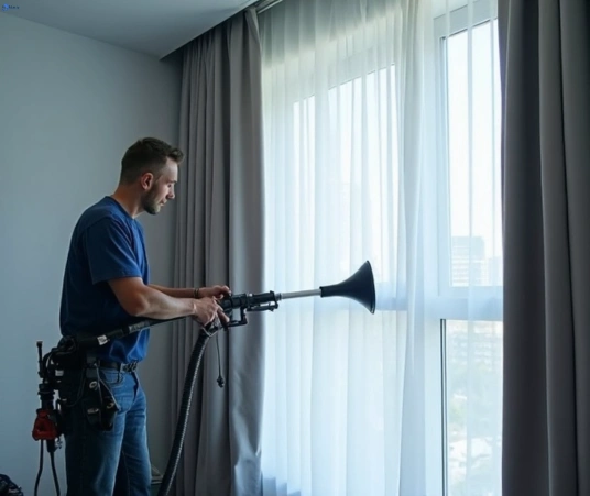 Professional curtain steam cleaning process equipment Matty Curtain Cleaning pleasure-point-nsw